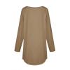 Prime Big Deal Days October 8-9 Tunic Sweatshirt Womens Long Sleeve Shirts Casual Fall Teacher Shirt Womens Plus Size Long Sleeve T Shirts Fall Trends Women 2024 Basic Tops for Woman 2-Khaki X-Large view 3