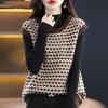 LIXINGHEITANG Autumn Winter Women Retro Sleeveless Loose Sweater Vest Female Casual Streetwear O Neck Knitted Waistcoat s2 Khaki S view 2