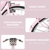BGGFNZ 26 Inch Foldable Beach Cruiser Bike Womens Bicycle with Basket, 7 Speed Bikes for Women, Womens Bike Commuter Bicycle for Adult, Dual V-Brake Complete Cruiser Bikes, 330lbs Capacity (Pink) view 3