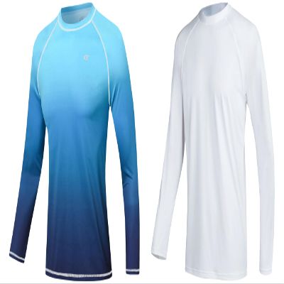 (Size: L) 2 Pack Men's Swim Shirts Rashguard UPF 50+ UV Sun Protection Shirt Athletic Workout Running Hiking T-Shirt Swimwear