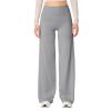 Wide Leg Pants for Women Stretch Flare Yoga Pants Comfy High Waisted Tummy Control Bootcut Leggings Athletic Pants(Grey, XL) view 1