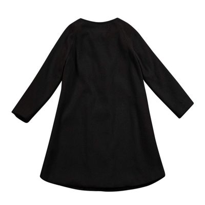 Toddler Baby Cloak Button Down Outwear Infant Girls Solid Color Coat Jacket Casual Autumn Winter Warm (Black, 6 Months)