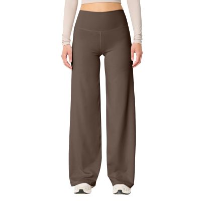 Wide Leg Pants for Women Stretch Flare Yoga Pants Comfy High Waisted Tummy Control Bootcut Leggings Athletic Pants(Coffee, XL)