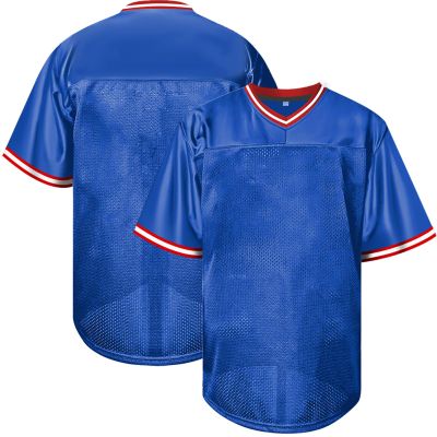 Atonmore Men Blank Plain Football Jersey, Adult Hip Hop Hipster Short Sleeve Mesh Pullover Shirts,Custom Sports Uniforms for Party(BE-Blue,Large)