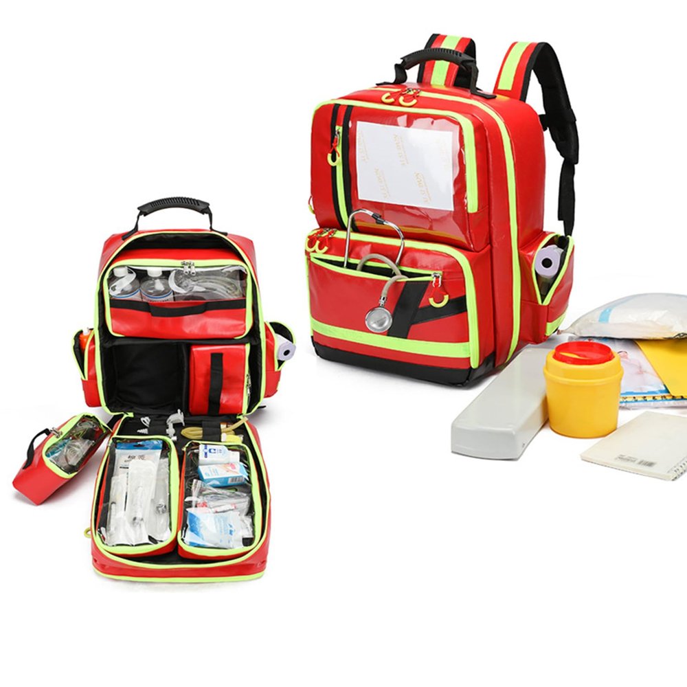 Professional Empty First Responder Bag, EMT Trauma First Aid Backpack for Paramedics and Emergency Supplies, Ideal for Car, Home, Camping and Hiking, Bag Only