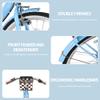 BGGFNZ 26 Inch Foldable Beach Cruiser Bike Womens Bicycle with Basket, 7 Speed Bikes for Women, Womens Bike Commuter Bicycle for Adult, Dual V-Brake Complete Cruiser Bikes, 330lbs Capacity (Blue) view 3
