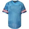 Atonmore Men Blank Plain Football Jersey, Adult Hip Hop Hipster Short Sleeve Mesh Pullover Shirts,Custom Sports Uniforms for Party(Light Blue,Medium) view 2