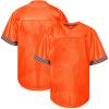 Atonmore Men Blank Plain Football Jersey, Adult Hip Hop Hipster Short Sleeve Mesh Pullover Shirts,Custom Sports Uniforms for Party(Orange,Medium) view 1