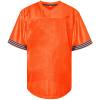 Atonmore Men Blank Plain Football Jersey, Adult Hip Hop Hipster Short Sleeve Mesh Pullover Shirts,Custom Sports Uniforms for Party(Orange,Medium) view 2