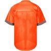 Atonmore Men Blank Plain Football Jersey, Adult Hip Hop Hipster Short Sleeve Mesh Pullover Shirts,Custom Sports Uniforms for Party(Orange,Medium) view 3