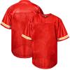 Atonmore Men Blank Plain Football Jersey, Adult Hip Hop Hipster Short Sleeve Mesh Pullover Shirts,Custom Sports Uniforms for Party(Red,Large) view 1