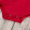 Infant Baby Christmas Romper Set Newborn Girls Tops+Skirt+Bow Knot Headband Suit Cute Toddler Kids (Red, 0-3 Months) view 4