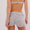 Adoeren Women Lolita Bloomers Cute Ruffle Layered Lace Pumpkin Shorts Sexy Micro Bottoms Y2k Booty Boy Shorts Maid Pettipants(Micro Light Grey,S) view 2