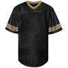 Atonmore Men Blank Plain Football Jersey, Adult Hip Hop Hipster Short Sleeve Mesh Pullover Shirts,Custom Sports Uniforms for Party(ST-Black,XX-Large) view 2
