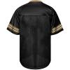 Atonmore Men Blank Plain Football Jersey, Adult Hip Hop Hipster Short Sleeve Mesh Pullover Shirts,Custom Sports Uniforms for Party(ST-Black,XX-Large) view 3