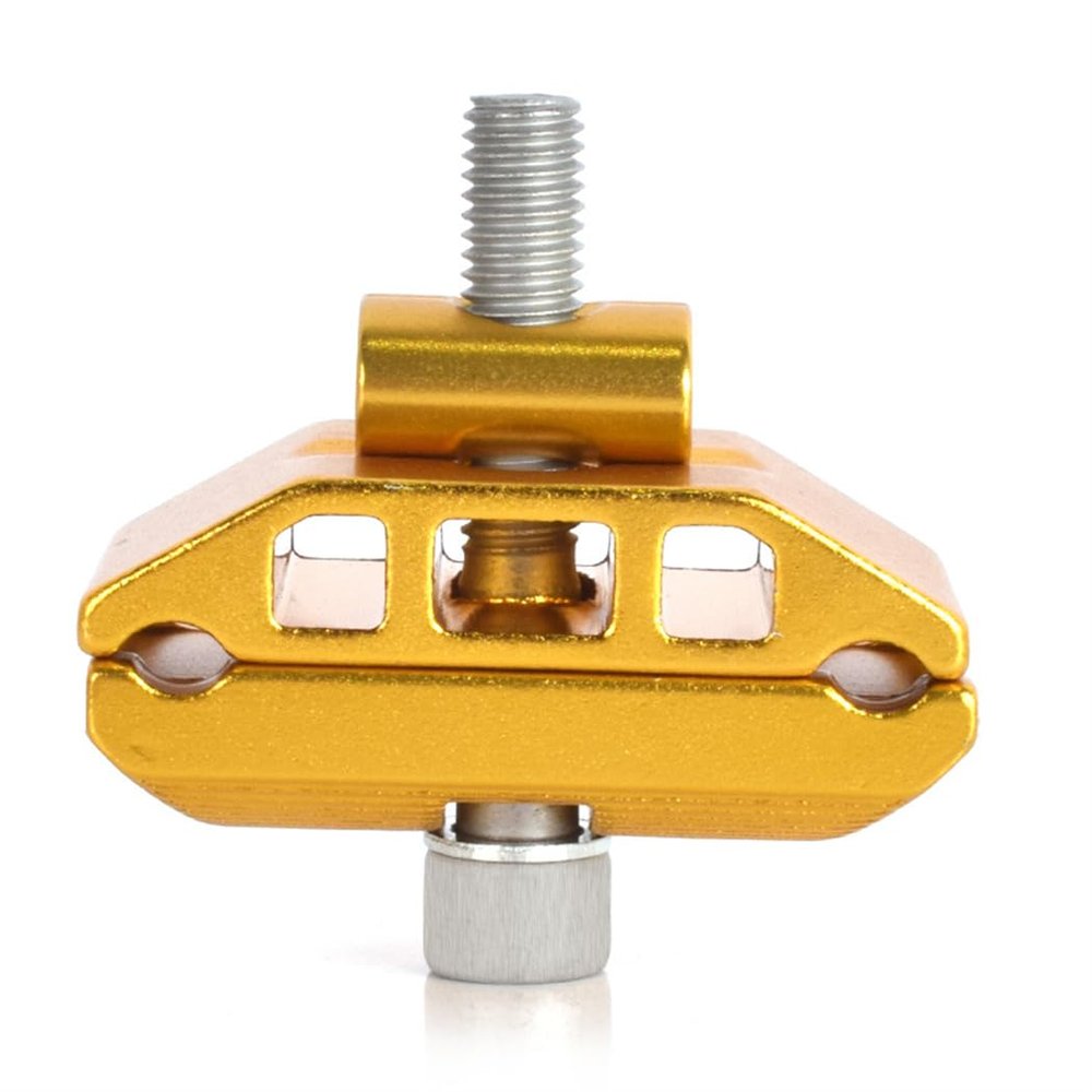 UNISTRENGH Bicycle Seatpost Clamp Aluminum Alloy Bike Seat Post Clamps Compatible with Standard Road Mountain Bike Rail Bicycle Saddle (Yellow)