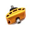 UNISTRENGH Bicycle Seatpost Clamp Aluminum Alloy Bike Seat Post Clamps Compatible with Standard Road Mountain Bike Rail Bicycle Saddle (Yellow) view 2