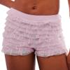 Adoeren Women Lolita Bloomers Cute Ruffle Layered Lace Pumpkin Shorts Sexy Micro Bottoms Y2k Booty Boy Shorts Maid Pettipants(Mini Pink Purple,M) view 1