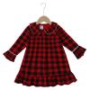 Toddler Girls Plaid Sleep Dress Christmas Button Down Long Sleeve Ruffle oungeear Cute Sweet (Red, 5-6 Years) view 2