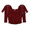 Toddler Girls Plaid Sleep Dress Christmas Button Down Long Sleeve Ruffle oungeear Cute Sweet (Red, 5-6 Years) view 3