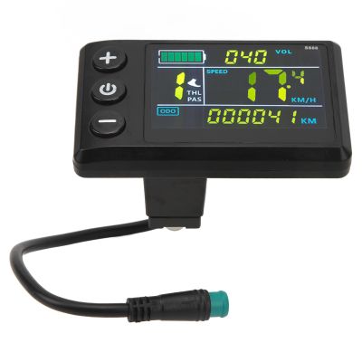 PerGar Electric Bicycle LCD Display Instrument, Abs Waterproof LCD s866 Electric Scooter Display, 5 pin Plug Electric Bicycle Color Display Control Panel for Electric Bicycle Scooter