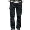 Dgoopd Cargo Pants for Men Casual Jogger Pants Elastic Waist Sweatpants Lightweight Hiking Pants Big and Tall Joggers Black