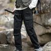 Dgoopd Cargo Pants for Men Casual Jogger Pants Elastic Waist Sweatpants Lightweight Hiking Pants Big and Tall Joggers Black view 3