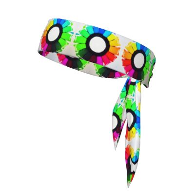 WZYCWB Colored Crayon Circles Printed Sports Headband, Men's and Women's Headscarf for Playing Ball, Morning Jogging, Outdoor Sports