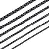 Giftall Black Stainless Steel Chain Necklace for Men 4 MM Square Rolo Chains Round Box Chain Necklace for Women 20 Inches view 1