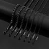 Giftall Black Stainless Steel Chain Necklace for Men 4 MM Square Rolo Chains Round Box Chain Necklace for Women 20 Inches view 4