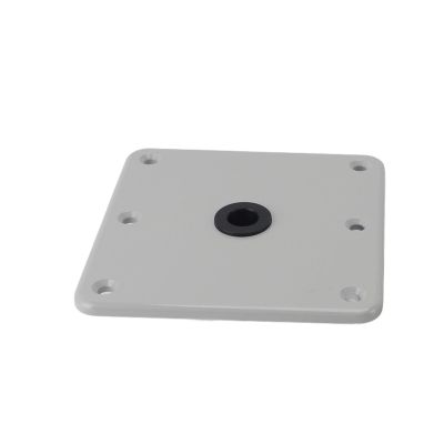 Asixxsix Aluminum Alloy Boat Seat Base with 3/4in Pin Post Socket, 7x7 inch, Heavy Duty Boat Seat Pedestal Base Bracket Boat Seat Mount for Marine Boat, Pontoon, Fishing Boat