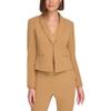 Calvin Klein Women's Petite Scuba-Crepe Open-Front Jacket (Luggage, 2P)