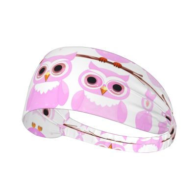 WHJWZY Elastic Exercise Headband - Soft and Breathable Headband for Running, Cycling, Yoga, and More Cute owl Printing