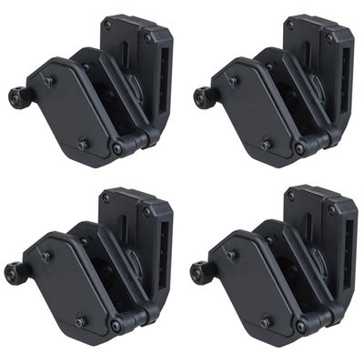 4 Packs Double Stack Magazines Pouch Holster for Magazines 9 mm, 40-1 1/2 in Belt IPSC USPSA IDPA Pistol Mag Holder Rotating Outdoor Gear Competition Pouch
