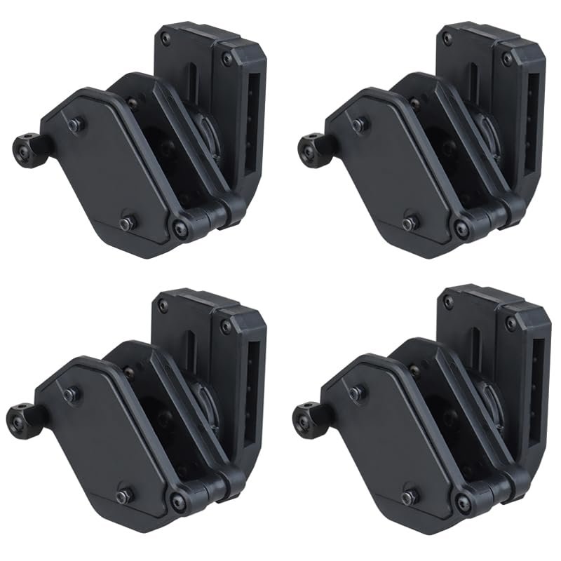 4 Packs Double Stack Magazines Pouch Holster for Magazines 9 mm, 40-1 1/2 in Belt IPSC USPSA IDPA Pistol Mag Holder Rotating Outdoor Gear Competition Pouch