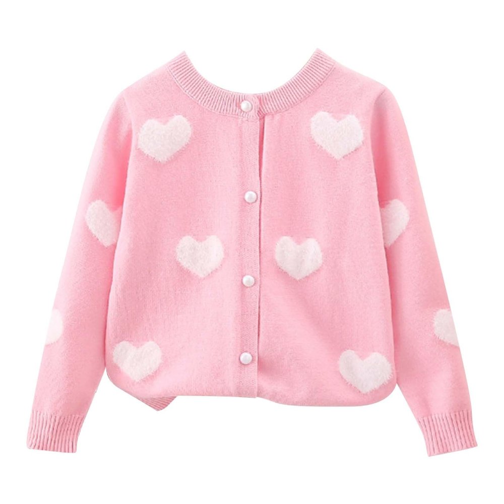 EnJoCho Kids Girls Coat Winter Windproof Thicken Coat Jacket Child Warm Button Outerwear Ski Jacket (Pink, 4-5 Years)