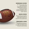 WILSON GST SpeedSkin Football - Brown, Junior Size view 4