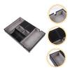 GALPADA Multifunctional Pu Leather Desktop Storage Box Organizer for Phone Keys Glasses Compartment Compartmentalized Design for Use Black view 3