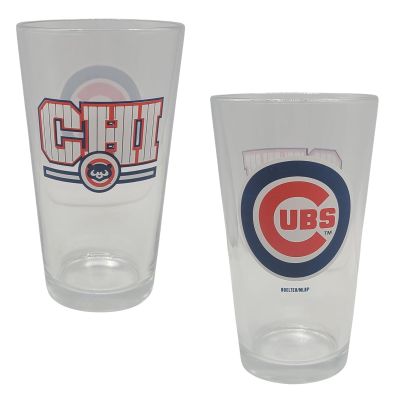 Boelter Brands Licensed MLB Letterman 16oz Pint Glass (Chicago Cubs)