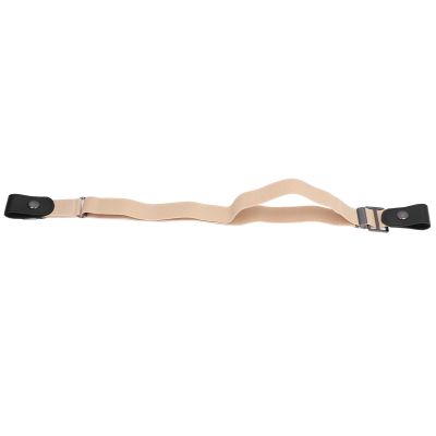 aqxreight No Buckle Elastic Belt, and Soft Elastic Mesh Waistband for Women, Japanese Belts, Suitable for the Whole Family, Interlocking (Khaki)