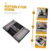 COSMEVIVI Pu Leather Desk Storage Box Compartment Organizer for Glasses Cell Phone Keys Office Supplies view 3