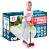 Outdoor Cruiser 3-Wheel Kids Scooter  with Lean-to-Steer Technology, Led Lighted Wheel, 4-Level Adjustable Height T-bar Handle, Support Kids Up to 150 Lbs, for Boys & Girls Ages 3-8, Black and Red view 1