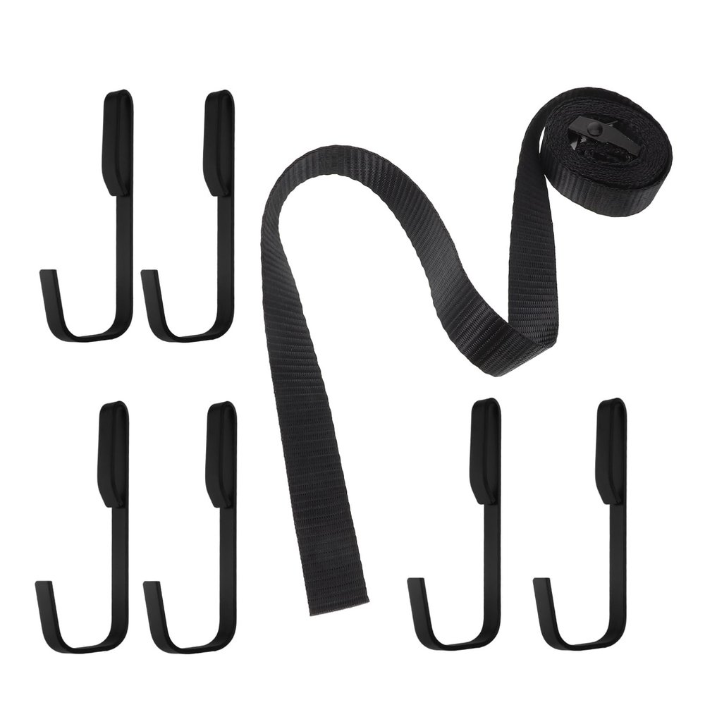 BRIGHTFUFU 1set Tree Stand Hangers Metal Hooks and Strap for Hunting Accessories Portable and Versatile Gear for Outdoor Activities and Tree Climbing