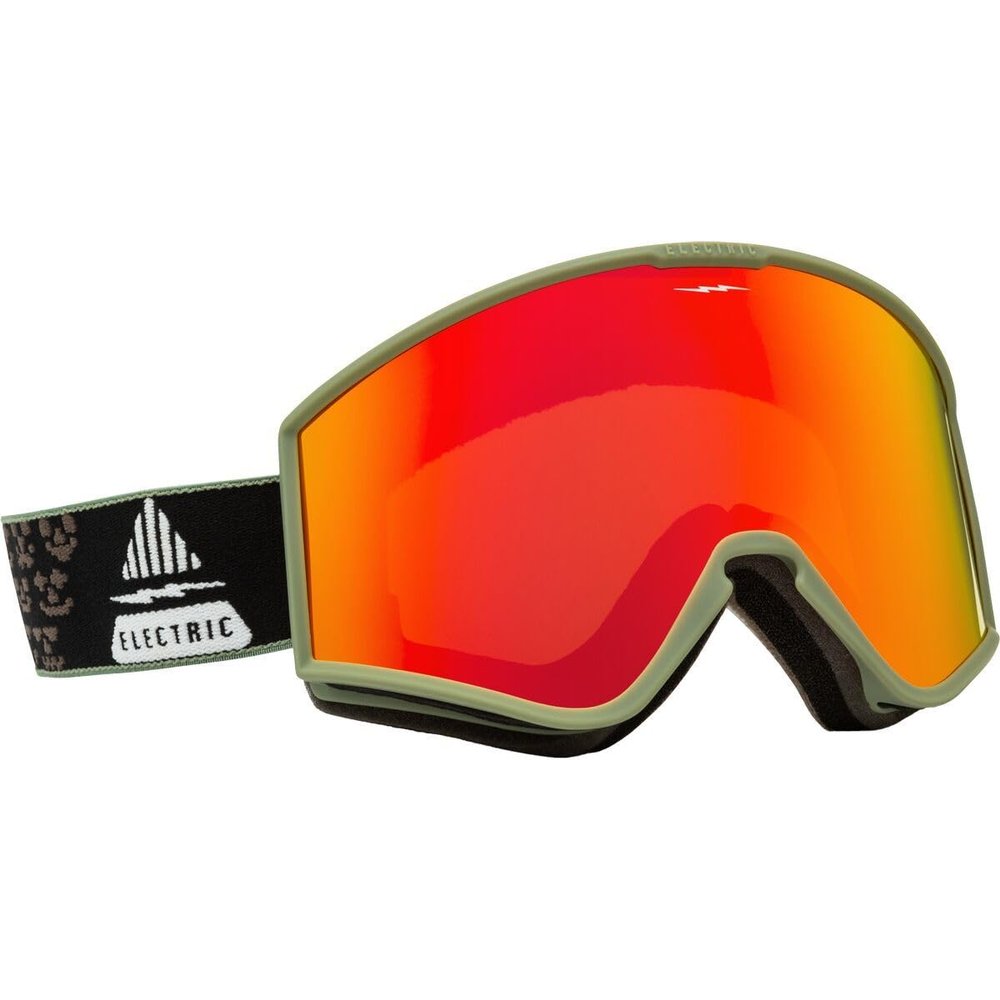 Electric Visual - EK1 Goggle Drama Moss Black/Red Chrome