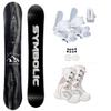 Symbolic Knotty Women's Girl's Snowboard & White Bindings & Choice Blem Boots Complete Package (145cm Knotty Hybrid Rocker, 5 Kid Lamar F Boot+White Bindg(nio12)) view 1