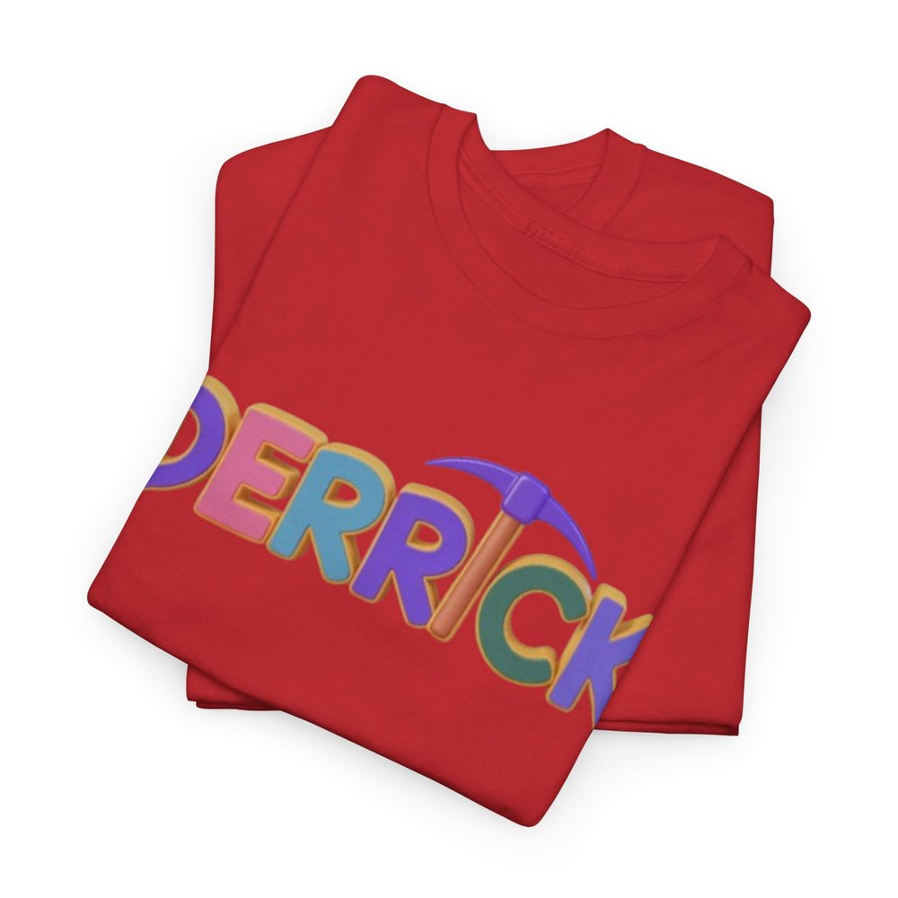 Derrick Sports Unisex Tee, Sports Fans Gift, Basketball Shirt, Football Apparel, Athletic Clothing, Sports Lover Tee Red