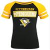 Outerstuff NHL Girls Youth Short Sleeve Jersey Striped Logo T-Shirt - Pittsburgh Penguins, X-Large (14) view 1
