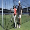 Cimarron Sports Baseball Softball Backyard Batting Cage Hitting Tunnel (50'L x 12'W x 10'H) | Heavy Vinyl Backstop Net Saver with Pitcher Training Target (4'W x 6'H) view 3