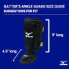 Mizuno Batter's Ankle Guard, White view 4