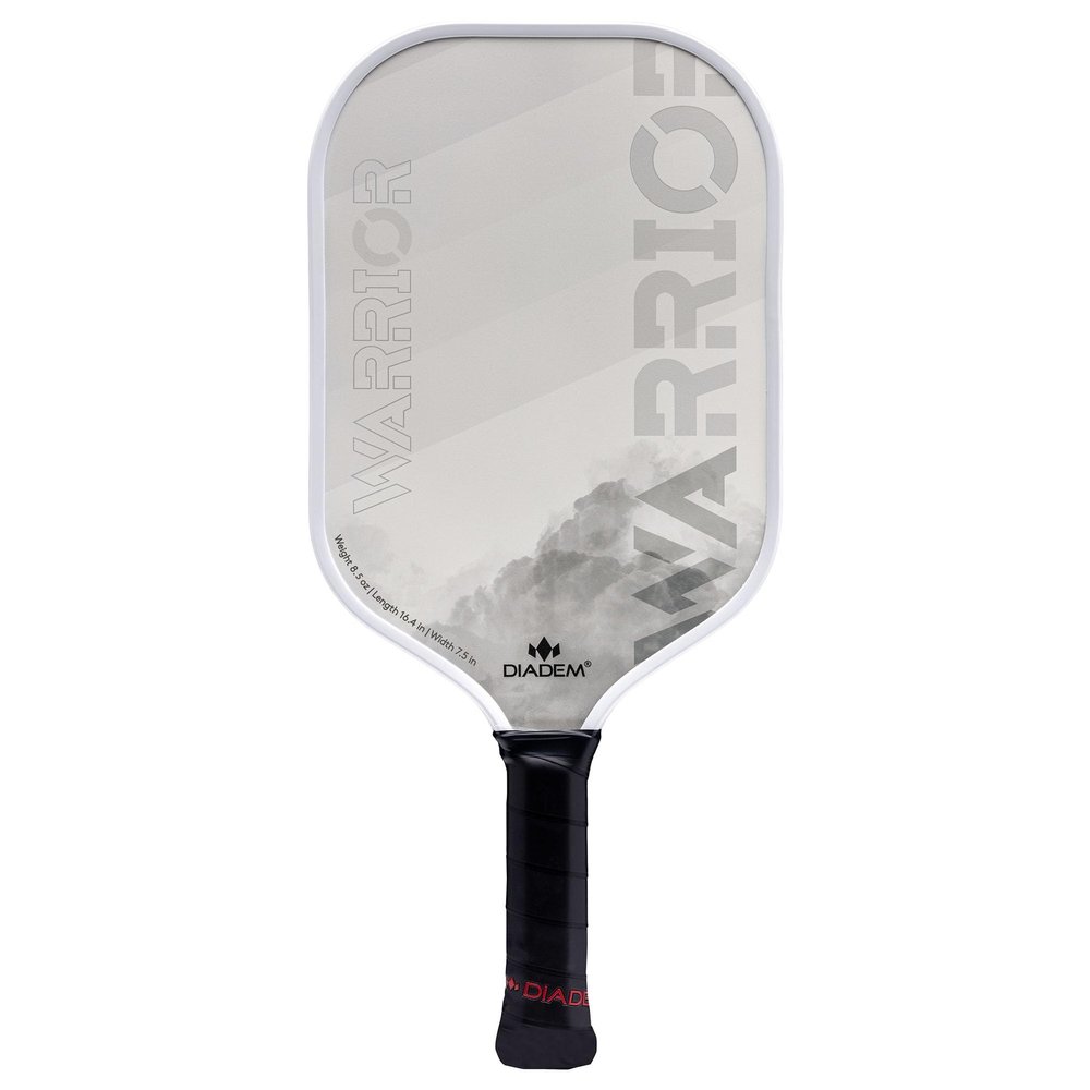 Diadem Warrior Pickleball Paddle | 3X L-Core Hybrid Nomex Polymer Honeycomb Core, Grit Paint Surface for Spin, Control and Power | Indoor/Outdoor | USAPA Approved (Ghost)
